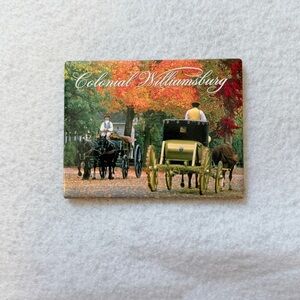 Vintage refrigerator magnet horse-drawn carriage Colonial Williamsburg, Virginia